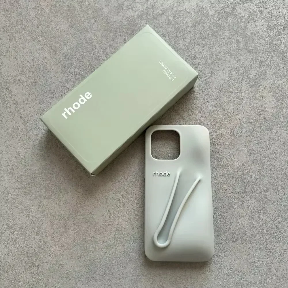 With Box Rhode Soft Silicone Phone Case for iPhone 16 15 14 13 12 11 Pro Max Plus Lipstick Portable Lip Gloss Holder Cover Funda - Image 4