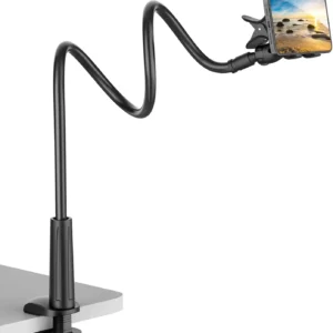 Gooseneck Cell Phone Holder,Universal 360 Flexible Phone Stand Adjustable Bracket Mount Long Arm Clamp for Phone 3.5~6.7”Device