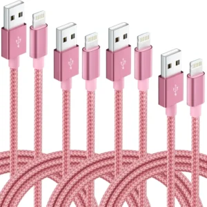 4 PCS (3ft 6ft 6ft 10ft) Charging Cable MFi Certified USB Cable Nylon Braided Fast Charging Cord Compatible For iphone