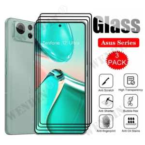 3 Pcs Tempered Glass For Asus Zenfone 12 11 Ultra 10 Full Cover Screen Protector For Asus Rog Phone 9 8 Pro FE 5G