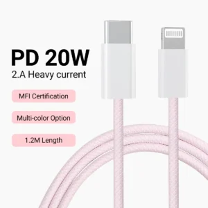 Pink 3Pack 4FT MFi Certified Fast Charger Type c to Lightning Cable Nylon Braided Cord for iPhone 14 13 12 11